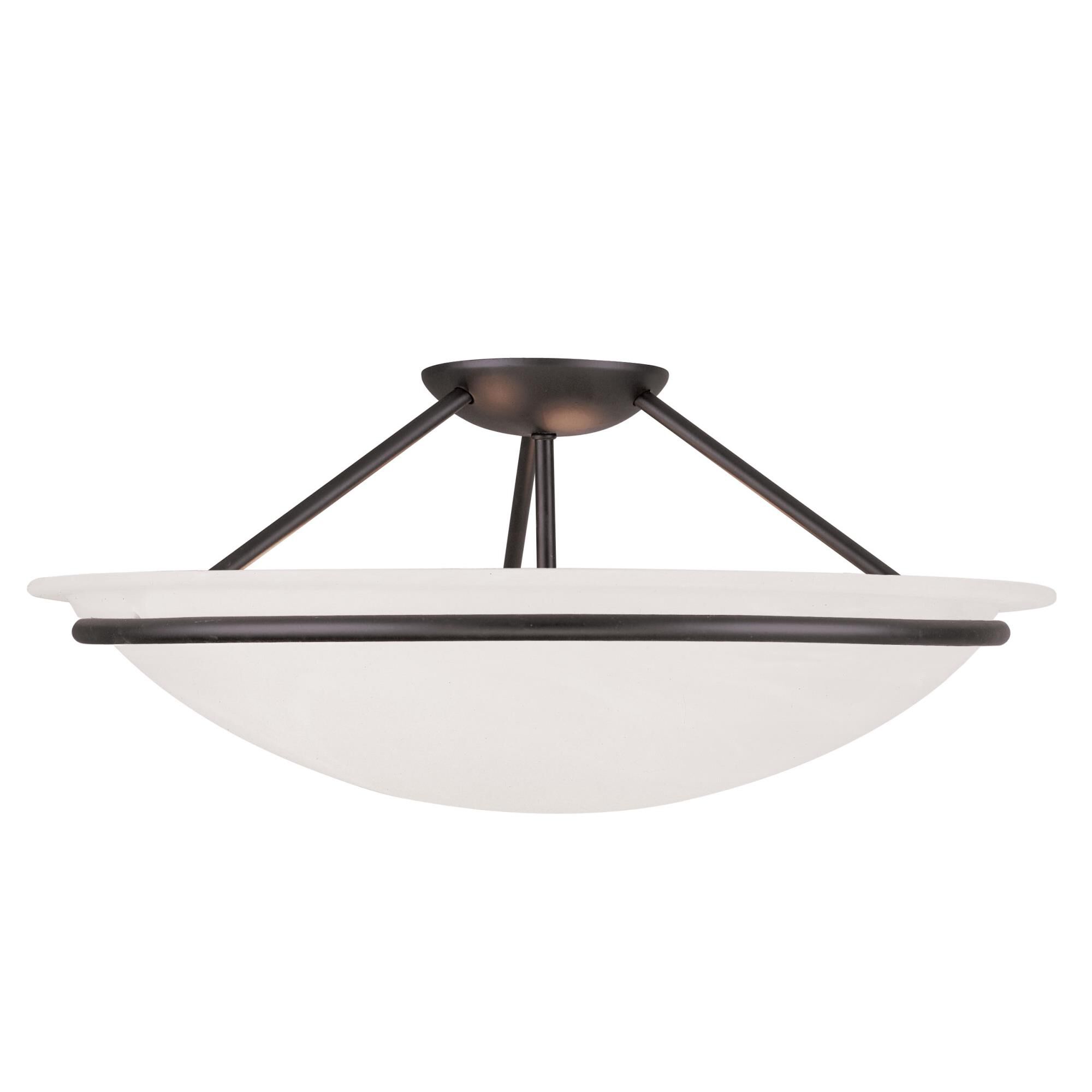 Newburgh 20 Inch 3 Light Semi Flush Mount by Livex Lighting
